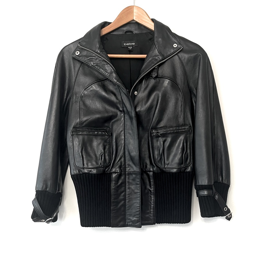 Women's bebe leather rider's jacket size S
